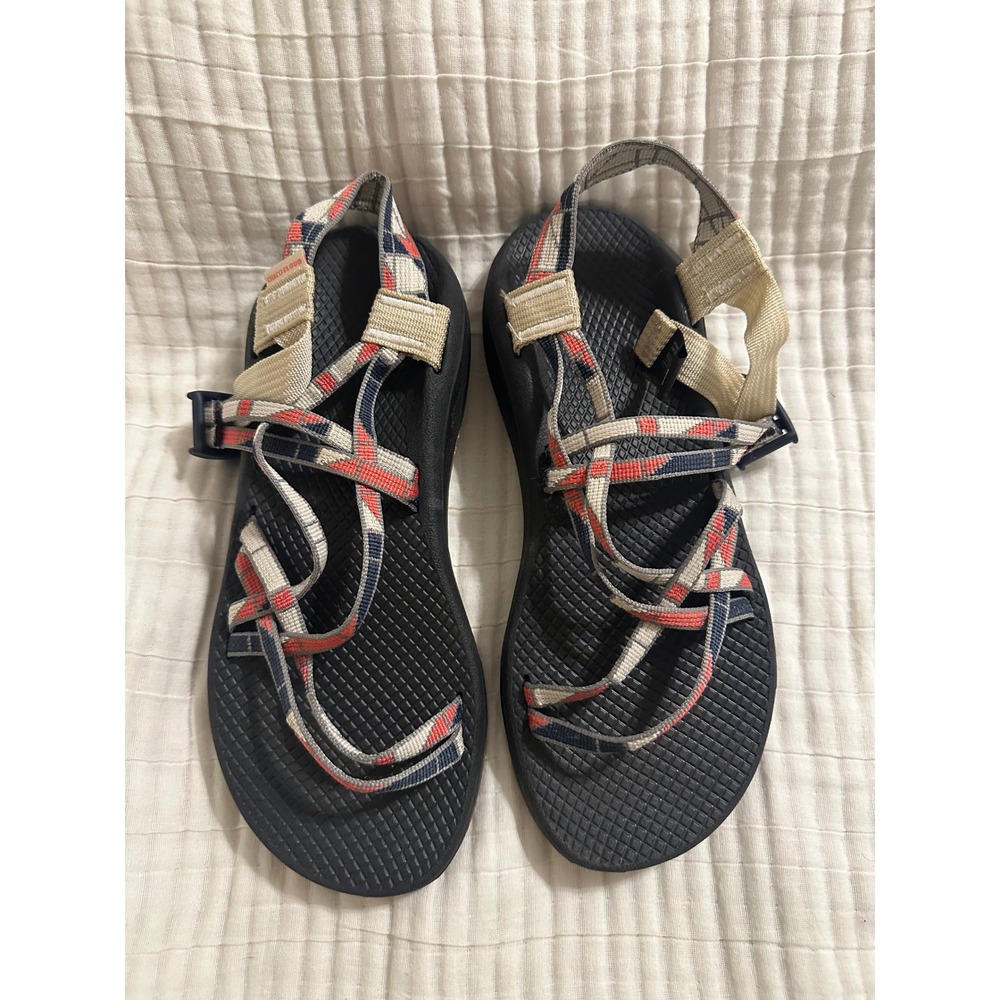 Chaco Z/Cloud 2 Womens Size 9 Hiking Sandals J107112 Red White Blue Strappy